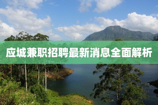 应城兼职招聘最新消息全面解析