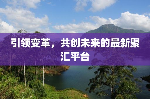 引领变革，共创未来的最新聚汇平台