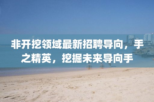 非开挖领域最新招聘导向，手之精英，挖掘未来导向手