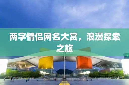 两字情侣网名大赏，浪漫探索之旅