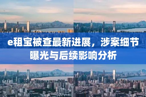 e租宝被查最新进展，涉案细节曝光与后续影响分析