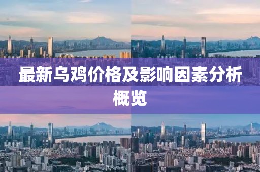 最新乌鸡价格及影响因素分析概览