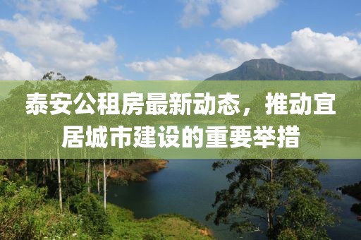 泰安公租房最新动态，推动宜居城市建设的重要举措