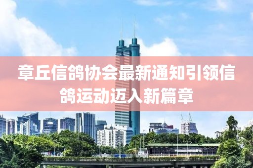 章丘信鸽协会最新通知引领信鸽运动迈入新篇章
