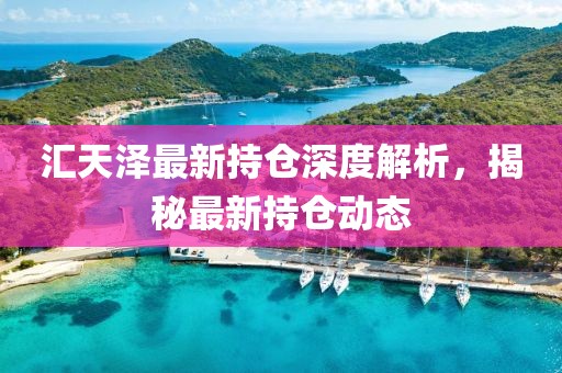 汇天泽最新持仓深度解析，揭秘最新持仓动态