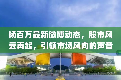 杨百万最新微博动态，股市风云再起，引领市场风向的声音