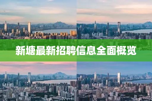 新塘最新招聘信息全面概览