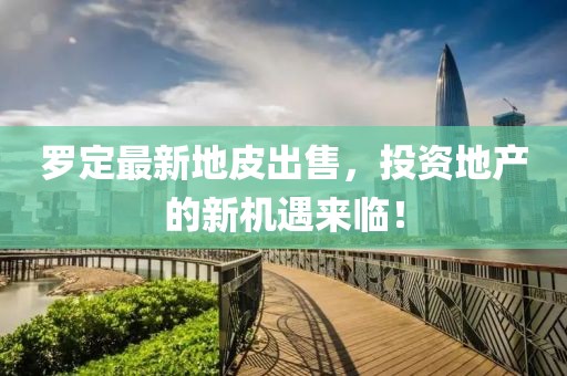 罗定最新地皮出售，投资地产的新机遇来临！