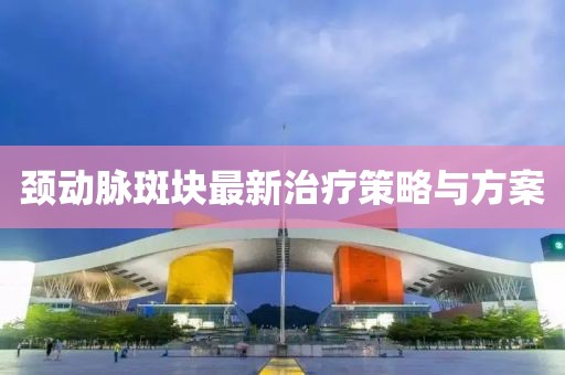 颈动脉斑块最新治疗策略与方案