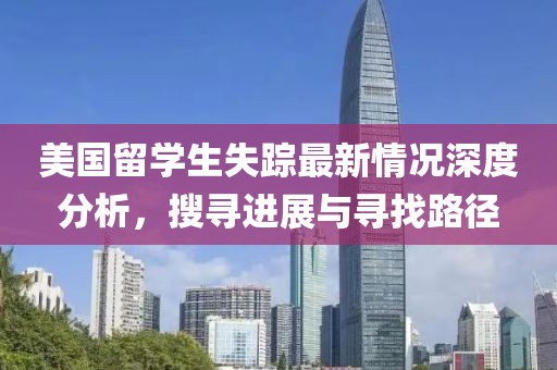 美国留学生失踪最新情况深度分析，搜寻进展与寻找路径