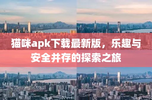 猫咪apk下载最新版，乐趣与安全并存的探索之旅