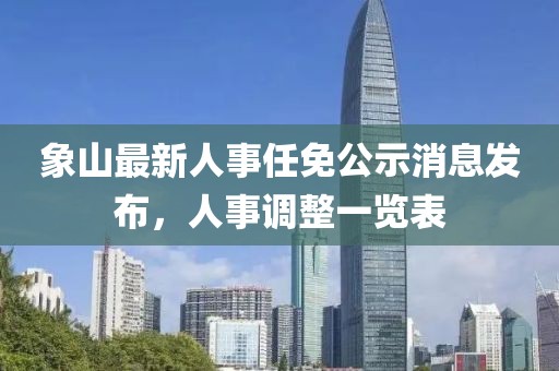 象山最新人事任免公示消息发布，人事调整一览表