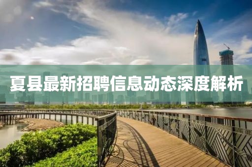 夏县最新招聘信息动态深度解析