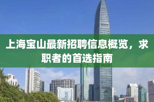 上海宝山最新招聘信息概览，求职者的首选指南