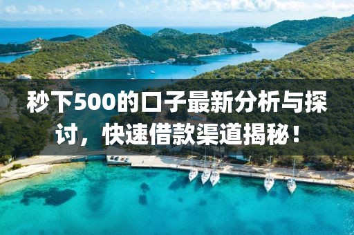 秒下500的口子最新分析与探讨，快速借款渠道揭秘！