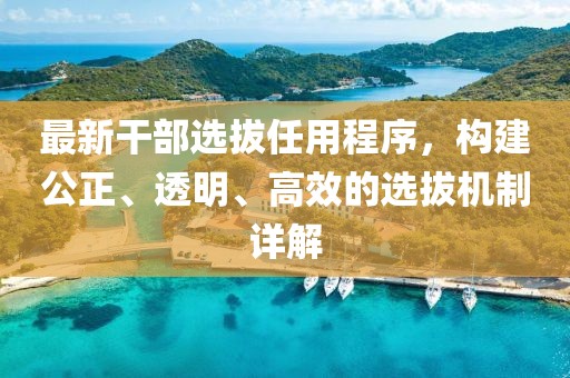 最新干部选拔任用程序，构建公正、透明、高效的选拔机制详解