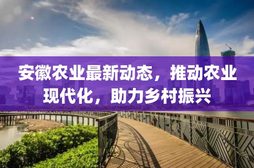 安徽农业最新动态，推动农业现代化，助力乡村振兴