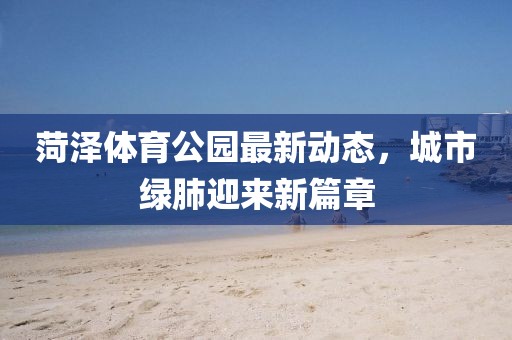 菏泽体育公园最新动态，城市绿肺迎来新篇章