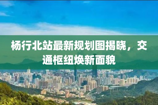 杨行北站最新规划图揭晓，交通枢纽焕新面貌