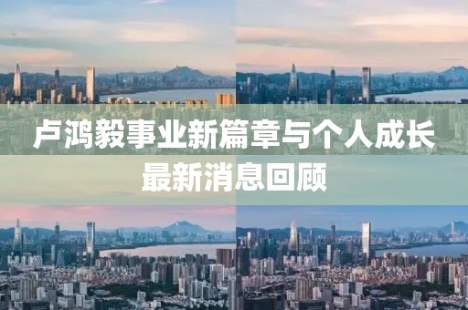 卢鸿毅事业新篇章与个人成长最新消息回顾