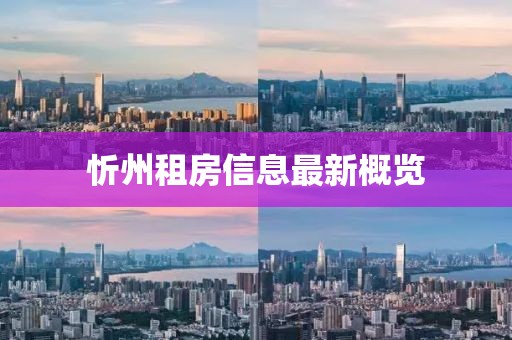 忻州租房信息最新概览