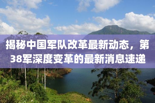 揭秘中国军队改革最新动态，第38军深度变革的最新消息速递