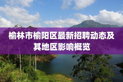 榆林市榆阳区最新招聘动态及其地区影响概览
