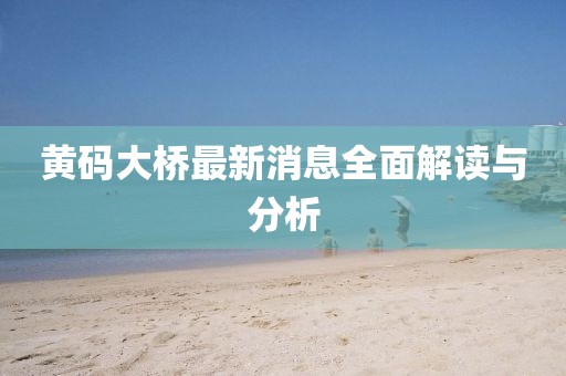 黄码大桥最新消息全面解读与分析