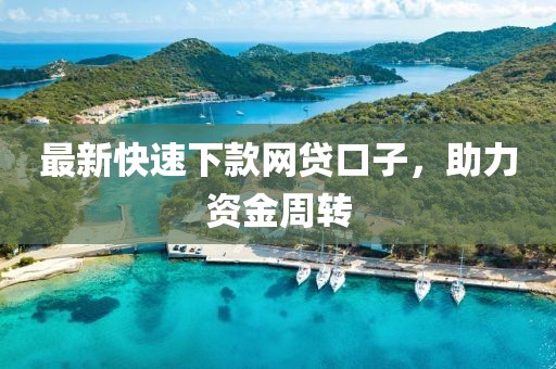 最新快速下款网贷口子，助力资金周转