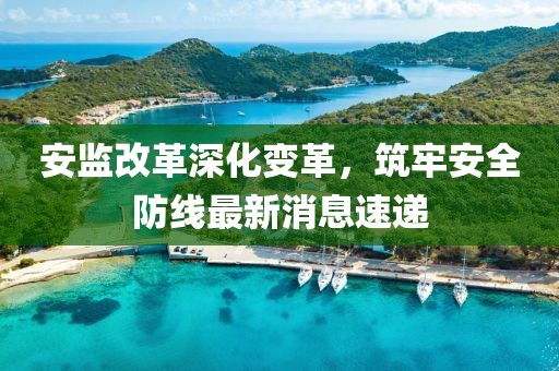 安监改革深化变革，筑牢安全防线最新消息速递