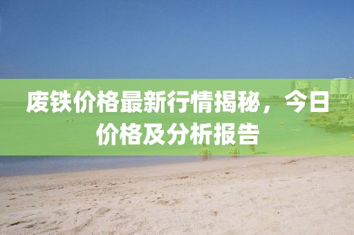 废铁价格最新行情揭秘，今日价格及分析报告