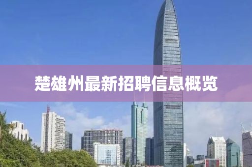 楚雄州最新招聘信息概览