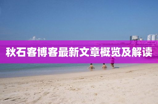 秋石客博客最新文章概览及解读