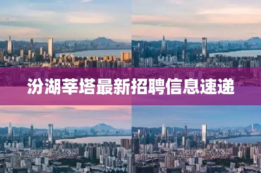 汾湖莘塔最新招聘信息速递