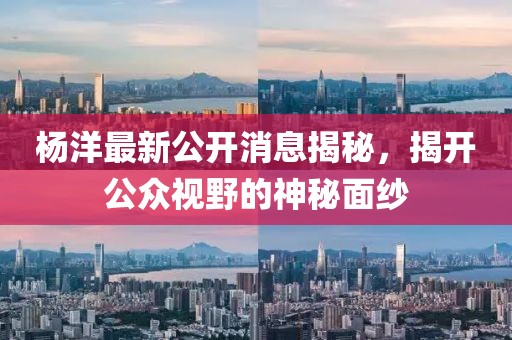 杨洋最新公开消息揭秘，揭开公众视野的神秘面纱