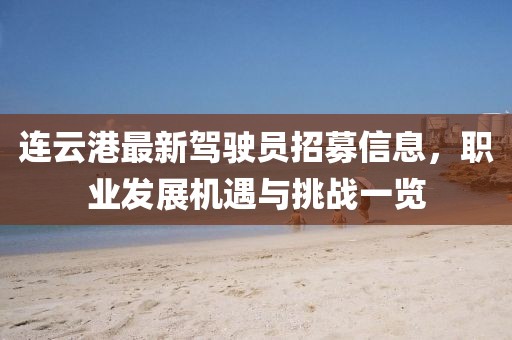 连云港最新驾驶员招募信息，职业发展机遇与挑战一览