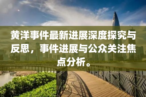 黄洋事件最新进展深度探究与反思，事件进展与公众关注焦点分析。