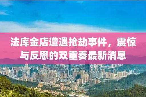 法库金店遭遇抢劫事件，震惊与反思的双重奏最新消息