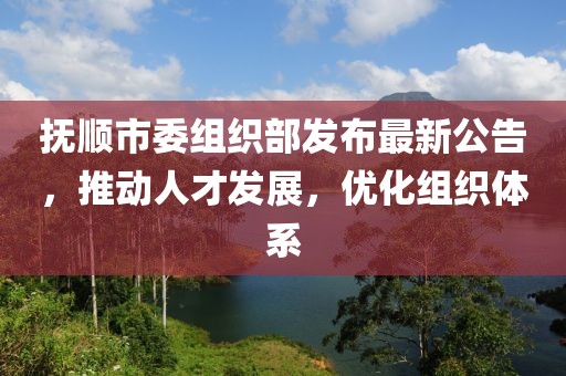 抚顺市委组织部发布最新公告，推动人才发展，优化组织体系