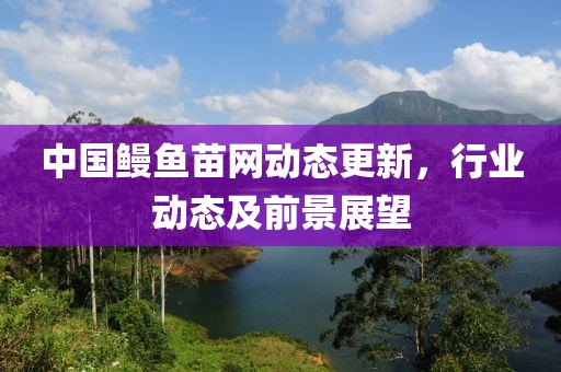 中国鳗鱼苗网动态更新，行业动态及前景展望