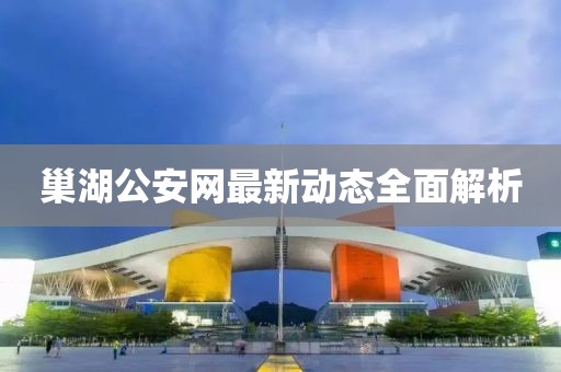 巢湖公安网最新动态全面解析