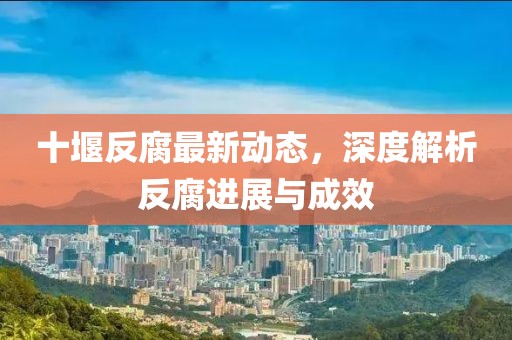 十堰反腐最新动态，深度解析反腐进展与成效