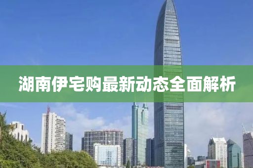 湖南伊宅购最新动态全面解析
