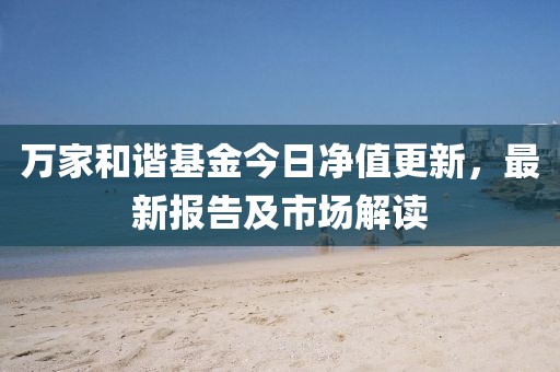 万家和谐基金今日净值更新，最新报告及市场解读