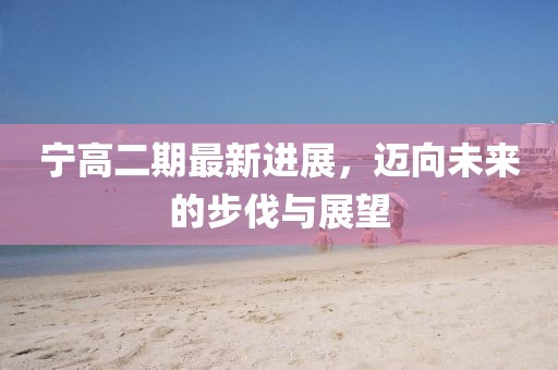宁高二期最新进展，迈向未来的步伐与展望