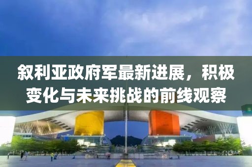 叙利亚政府军最新进展，积极变化与未来挑战的前线观察