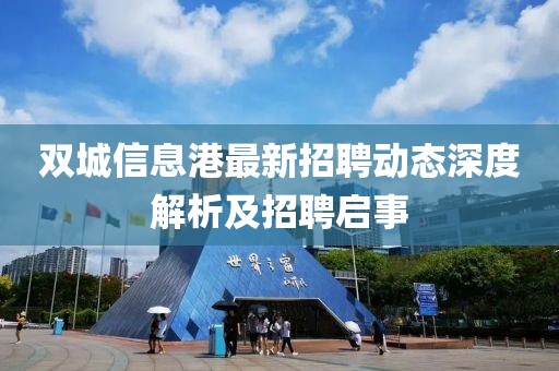 双城信息港最新招聘动态深度解析及招聘启事