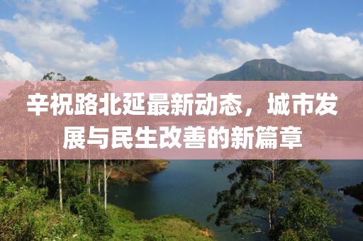 辛祝路北延最新动态，城市发展与民生改善的新篇章