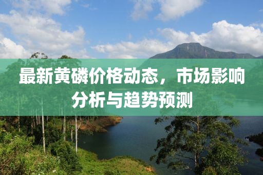 最新黄磷价格动态，市场影响分析与趋势预测