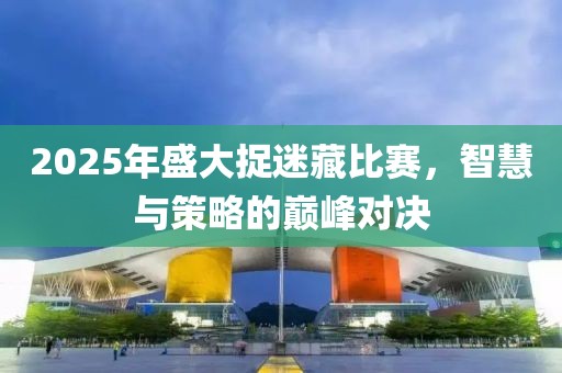 2025年盛大捉迷藏比赛，智慧与策略的巅峰对决